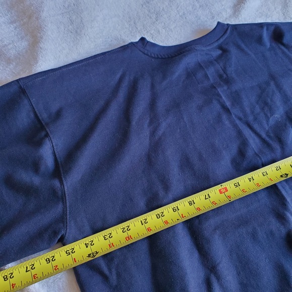 NWT Boston Sweatshirt Men's XL Navy Blue Crew Embroidered New York Popular NEW - Picture 7 of 8